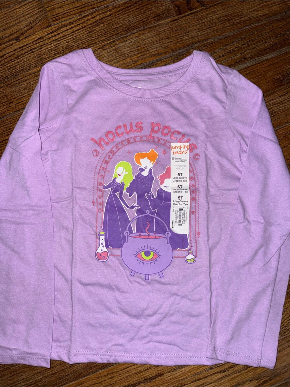 Toddler Long Sleeve Hocus Pocus Shirt. NWT